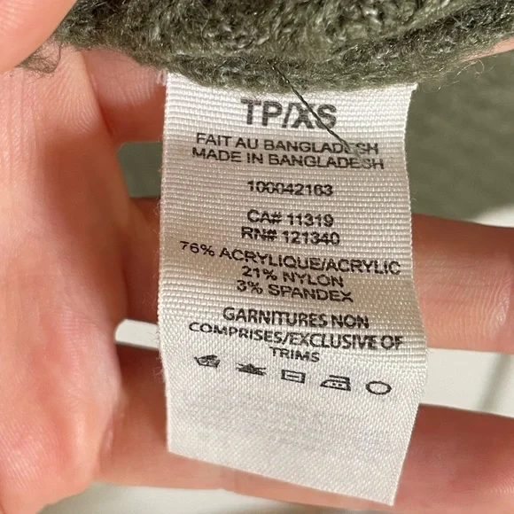 Garage Green Crew Neck Sweater with Ribbed Texture Essential Basic Work Casual - Picture 13 of 14